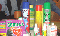 Some of the Pyrethrum products from SOPYRWA. (Photo/ B. Namata).