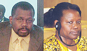 L-R: Arsene Ntahobali, Pauline Nyiramasuhuko during the hearing