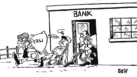 The police are holding members of a gang who are suspected of having stolen Rwf 52 million from Cogebanqueu2019s branch in Rwamangana, Eastern Province last month.