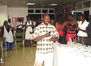 Major Felix Kulaije during the function (Photo / I. Mulekatete).
