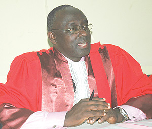 Johnston Busingye the EACJ Principal Judge who is also the President of the High Court.