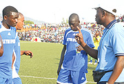 TAKE MY WORD: Raoul Shungu gives instructions to his players during last yearu2019s MTN Peace Cup semi-final clash with Atraco. The Congolese coach was dismissed on Thursday on disciplinary grounds. (File photo).