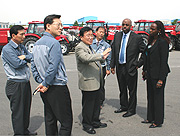 YOU SEE: The Minister of Agriculture, Agnes Kalibata (R) listens to officials  of Tongyang Mooisan LTD.