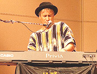 Rick DellaRatta ----at it  in the concert.