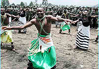 Rwandan traditional dancers