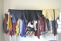 Samples of processed leather from Rwanda leather industry ltd. (Courtesy Photo).