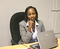 Nina-Claudia Ndabaneze in her office.