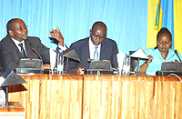 Finance Minister James Musoni presenting budget estimates for the year 2009 - 10 at parliament recently. (Photo: J. Mbanda)
