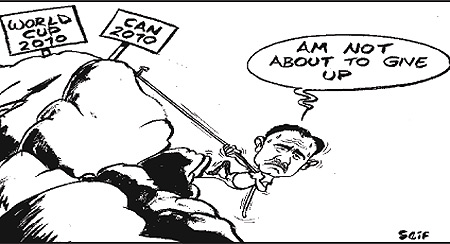 Amavubi Stars head Coach Tucak Branko has vowed never to quit his job even if his task of guiding the national team to the 2010 World/Africa Cup finals falls apart.