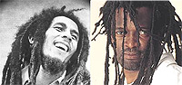 L-R: Late Bob Marley, Late Lucky Dube.