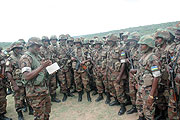 RDF troops prepare to go to Darfur. (File photo)