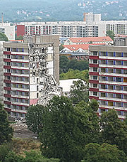 A dilapadated apartment in Dresden, Eastern Germany.