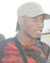 GOOD WILL: Didier Drogba arrives at Kigali International Airport on Monday. The Ivory Coast international skipper has pledged to support survivors of the 1994 Genocide againt Tutsis. (Photo / J. Mbanda)