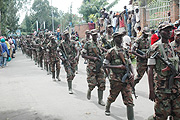 RDF troops leaving DR Congo after Operation Umoja Wetu early this year. (File Photo)