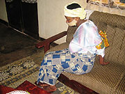 Mouth sealed, hands tied Claudine Kayitesi moments after fleeing thugs attacked her (Photo: P. Ntambara)