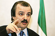Mohammad Mohaddessin, chairman of foreign affairs for the National Council of Resistance of Iran, speaks in Paris during a press conference