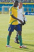 FOUND FORM: Jimmy Mulisa had done enough in recent training sessions to convince Branko (on his left) that he deserves to be in the team for the Egypt game.