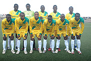 TOUGH TEST:  Atraco, the team that played against El Merriekh in the MTN Champions League return leg in Kigali. Only keeper Jean Luc Ndayishimiye (2nd from left on back row) did not travel to Sudan.