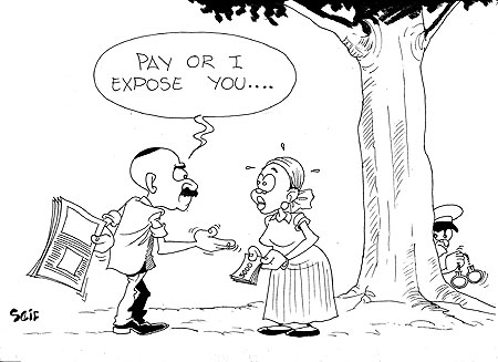 Assouman Niyonambaza, the vernacular newspaper Editor, Rugari, is being held by the Police for blackmailing.