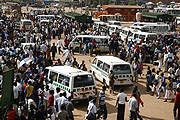 People might not be able to afford to ride these minibuses in the Nyabugogo bus park if prices increse drammatically