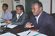 Left-Right: Mary Baine, Monique Mukaruliza and Emmanuel Hategeka.