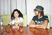 Garcia and Goddess talking to journalists during a Press Conference, at Kigali Serena Hotel. (Photo, by H. Fidele Goodman).