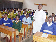 APAPEB Secondary School students carrying out their Ordinary level National examination preparations lessons this Wednesday. (Photo: A. Gahene)