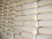 Bags of portland cement in a Kigali warehouse. Rwanda has been depending on imported cement to satisfy demand. (File Photo)