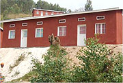 Some of the completed houses for needy Genocide survivors in Nyamagabe district 