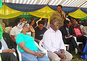 The EAC legislators during the meeting at the Rwanda-Burundi border