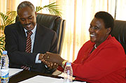 Ex Minister Gahakwa D. of Educ handover to New Minister Of educ.Murigande 