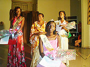 Clarisse Nhuti (seated) after being crowned Miss KIST 2009 (Photo P.Buhigiro)
