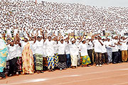 Health workers at Amahoro Stadium
