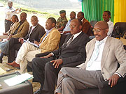 Officials attendig the launch of the training of trainers in Ecotourism and wetland management (Photo P Ntambara).