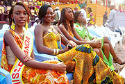 Miss NUR, Uwimbabazi (left) with some of other Misses, during the inauguration.