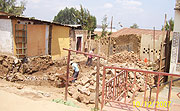 One of the demolished houses in Byumba town. The owner Anasthase Hategekimana says he will put up a modern structure. Photo A Gahene