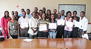 Journalists in a group photo upon completion of the course. (Courtsey Photo)