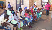 Patients waiting to be attended to at Byumba health center (Photo A.Gahene).