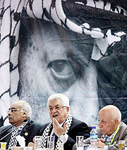 Palestinian President Mahmoud Abbas delivers the opening speech of the 6th Fatah Convention in Bethlehem.