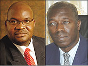 L-R:SAu2019s Minister of Public service and Administration, Richard Baloyi;Minister of Public Service and Labour,Anastase Murekezi