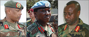 L-R:TO LEAD FORCE:  Lt Gen Patrick Nyamvumba; SERVED UNAMID:  Maj. Gen. Karake Karenzi; SERVED UNDER AU FORCE: Brig. Gen. Jean Bosco Kazura