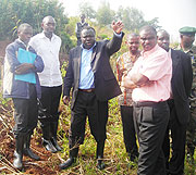 Minister Christopher Bazivamo  emphasising a point. (Photo S Rwembeho)