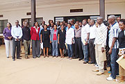The India-bound students in a group photo with Minister Agnes Kalibata (3rd left) after the briefing (Courtsey Photo)