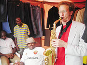 The suspect:  Odethe Nyirangendahimana outside  Ndego police station.