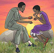 I will give you the world: An old man seems to tell the young girl.