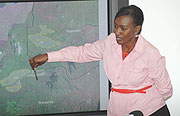RDB Deputy CEO Rosette Rugamba explaining issues to do with Volcanoes National Parku2019s conservation recently.
