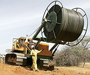 Laying of the fiber optic cable in Nairobi, Kenya (Internet Photo)
