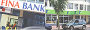 L-R:Fina bank ;Kenya Commercial Bank  Head office in Kigali. (File Photos)