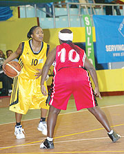 Honore Ayebare in action for Rwanda against Uganda during the Zone 5 championship held in Kigali. (File photo)
