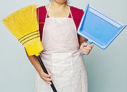 Important: Keeps the house clean, cooks food and cares for children at home. 